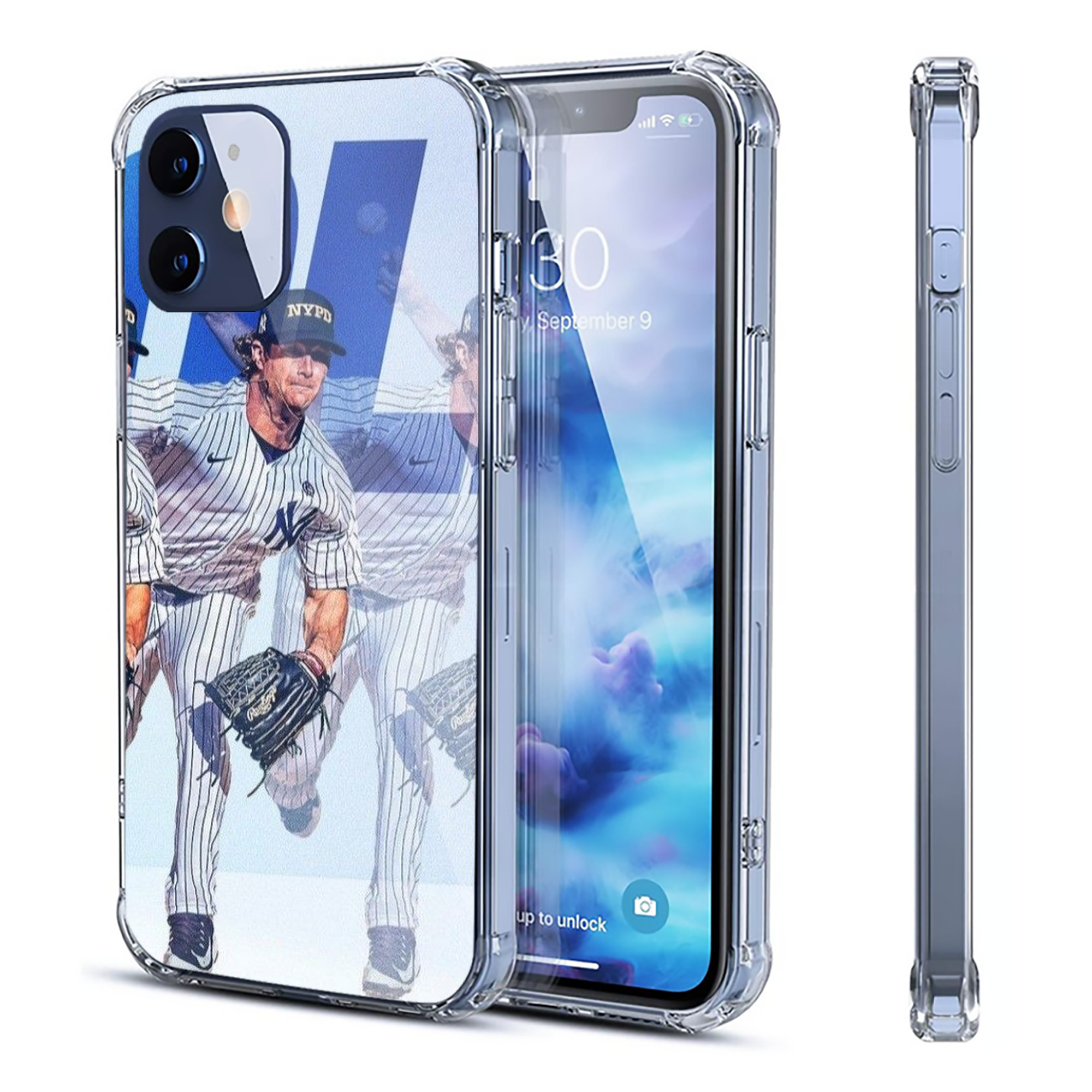 Gerrit Cole 32 Clear IPhone 12 Case – Soft TPU With UV Print – Enhanced Drop Protection, Precise Fit, Anti-Fingerprint, Customizable Design, Scratch-Resistant, Yellow-Resistant